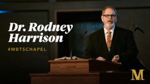 Person speaking at chapel