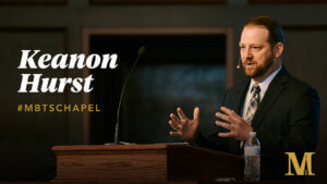 Keanon Hurst speaking at chapel