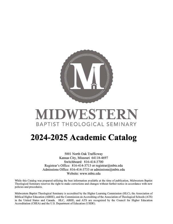 Register for Classes Midwestern Baptist Theological Seminary