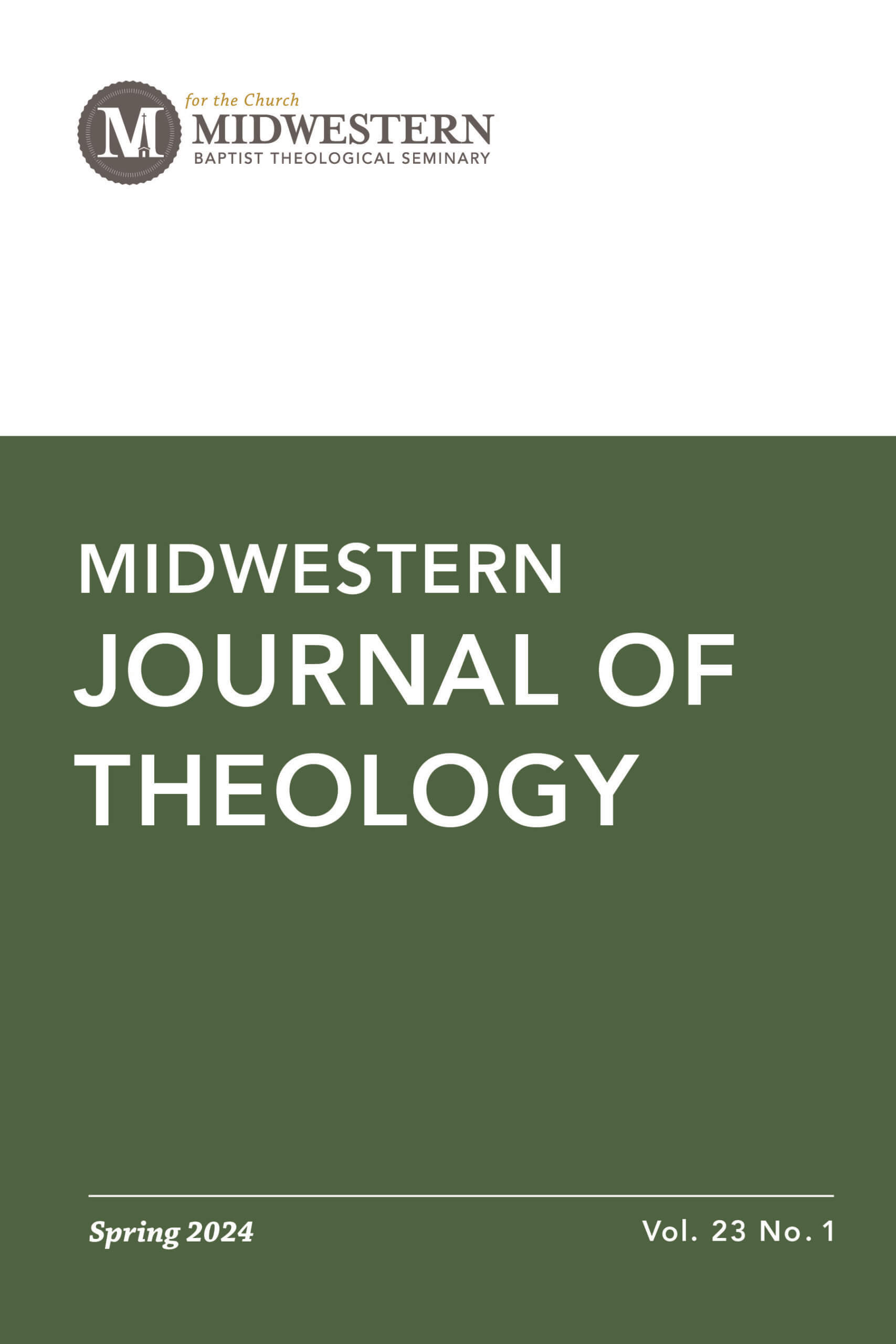 Spring 2024 Midwestern Journal of Theology