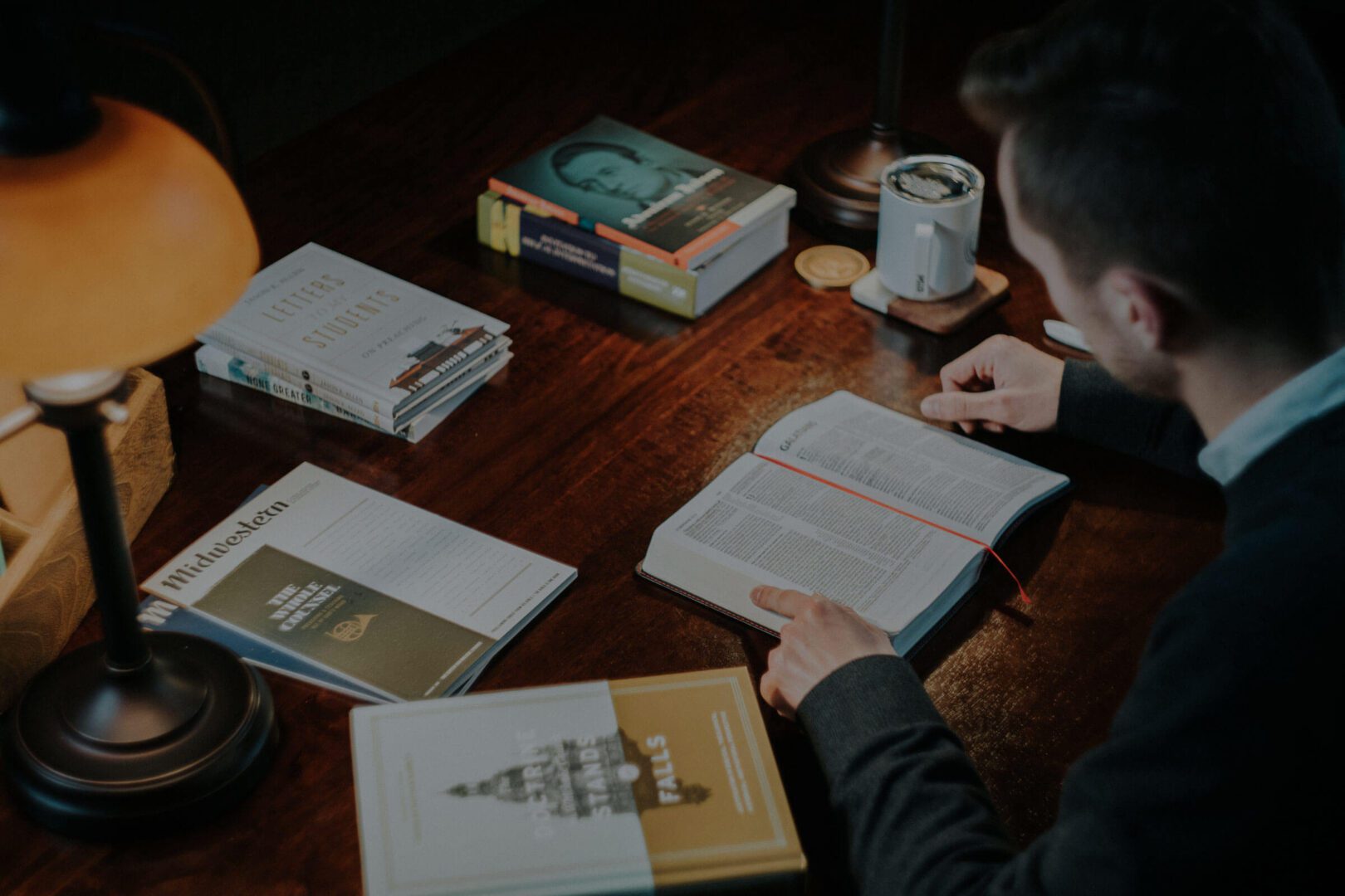 Student reading