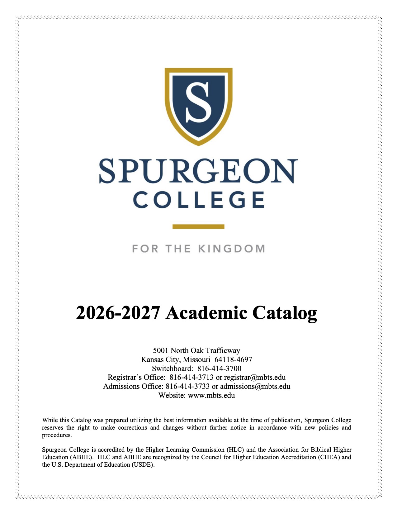 2026–27 College Academic Catalog